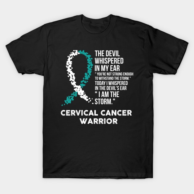 The Devil- Cervical cancer Awareness Support Ribbon T-Shirt by HomerNewbergereq